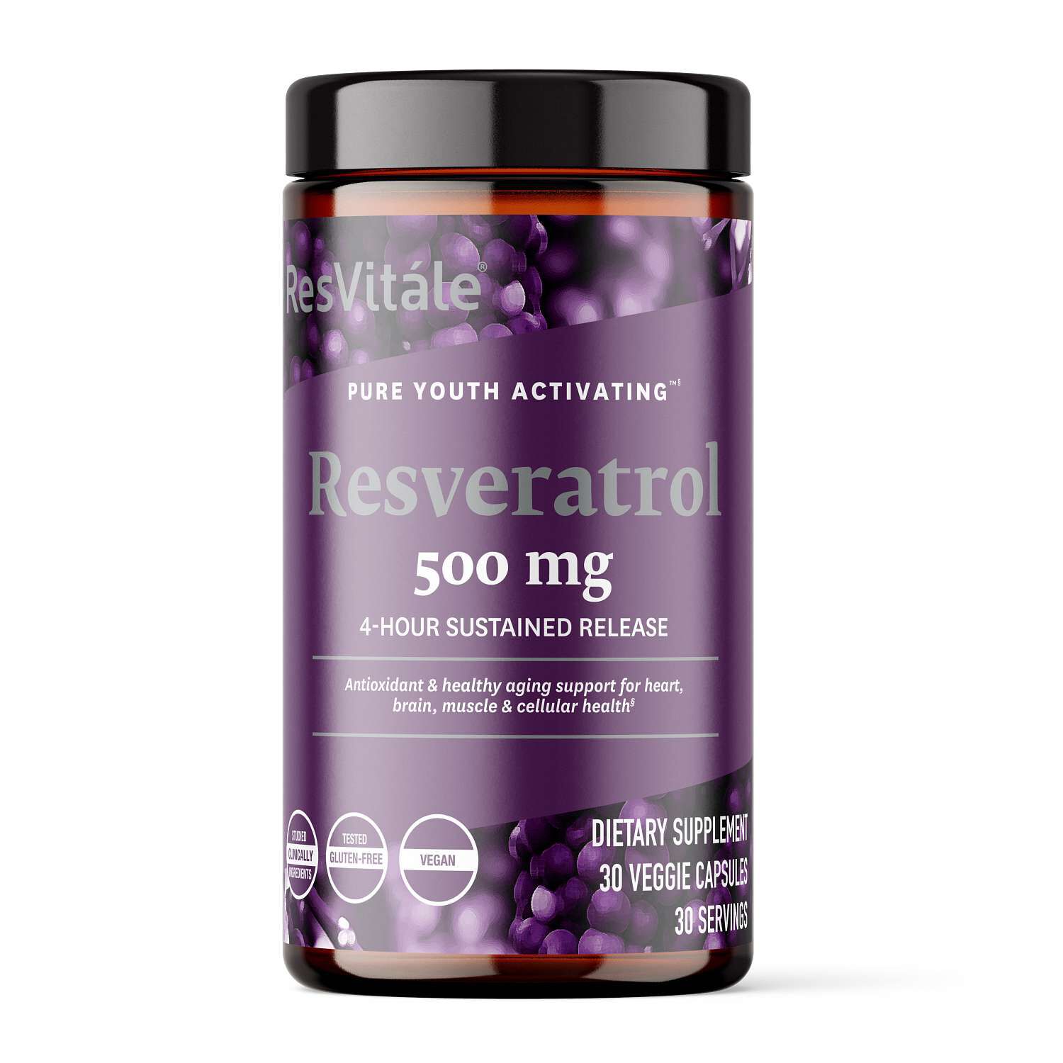 Resveratrol 500mg - 30 Veggie Capsules (30 Servings)  | GNC